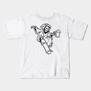 skateboarding skeleton Kids T-Shirt